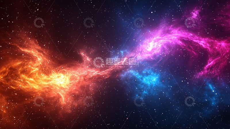 高清大图下载【趣麦麦图】星云碰撞之美