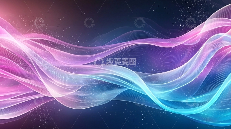 高清大图下载【趣麦麦图】梦幻波浪抽象背景素材