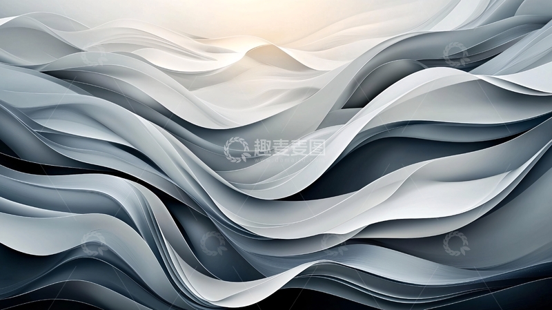 高清大图下载【趣麦麦图】抽象波浪线条背景素材