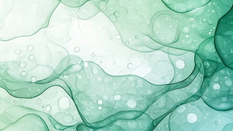 高清大图下载【趣麦麦图】绿色波浪抽象背景图案