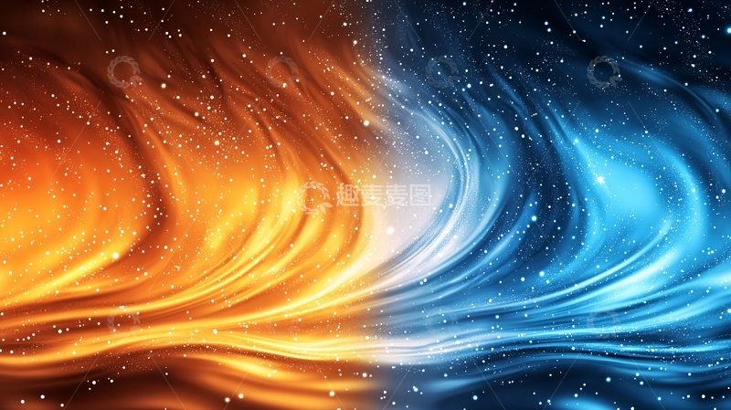 高清大图下载【趣麦麦图】火焰与冰川的宇宙漩涡