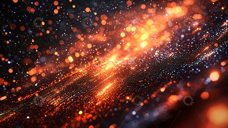 高清大图下载【趣麦麦图】璀璨星空粒子效果背景图