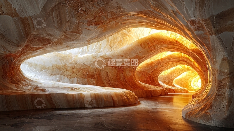 高清大图下载【趣麦麦图】梦幻石洞光影艺术