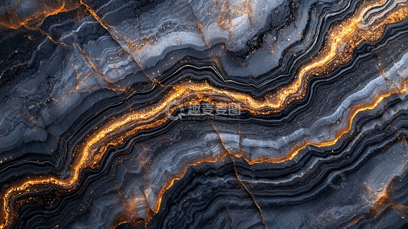 高清大图下载【趣麦麦图】黑色大理石纹理背景