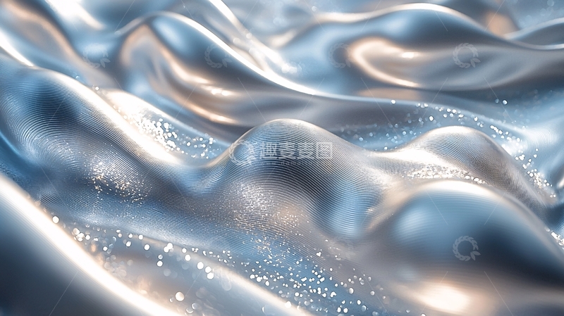 流动金属质感波纹背景