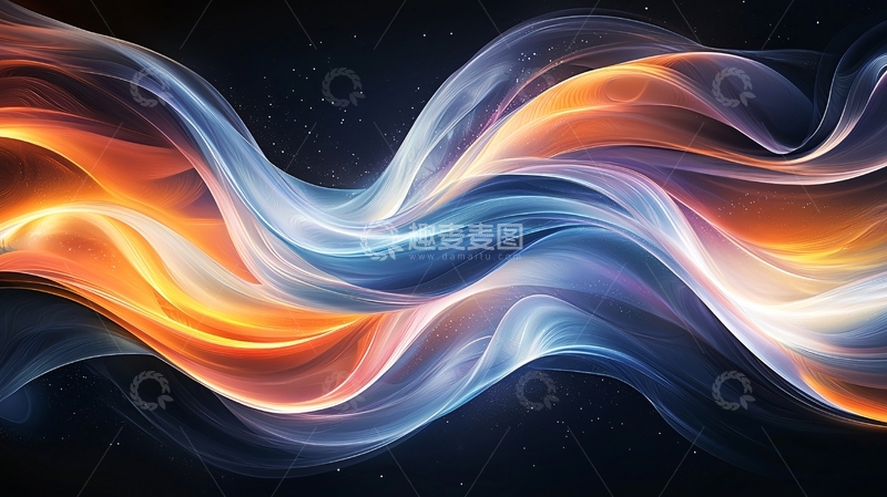 高清大图下载【趣麦麦图】抽象流动线条背景素材