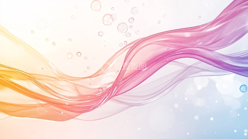 高清大图下载【趣麦麦图】色彩渐变流动线条背景图
