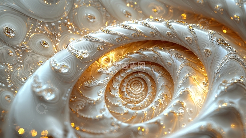 高清大图下载【趣麦麦图】金色螺旋渐变抽象艺术背景