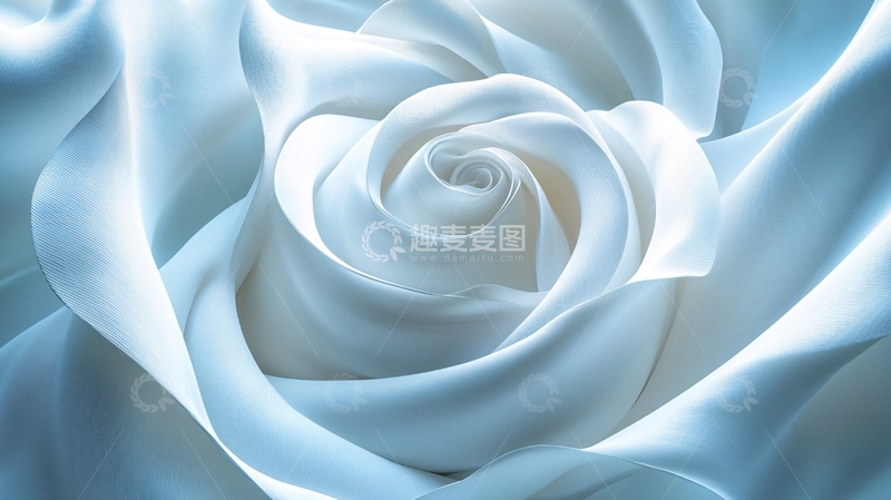 高清大图下载【趣麦麦图】蓝色丝滑玫瑰花瓣纹理背景