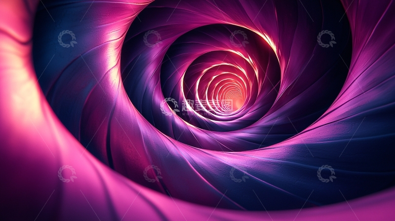 高清大图下载【趣麦麦图】紫色螺旋隧道背景图