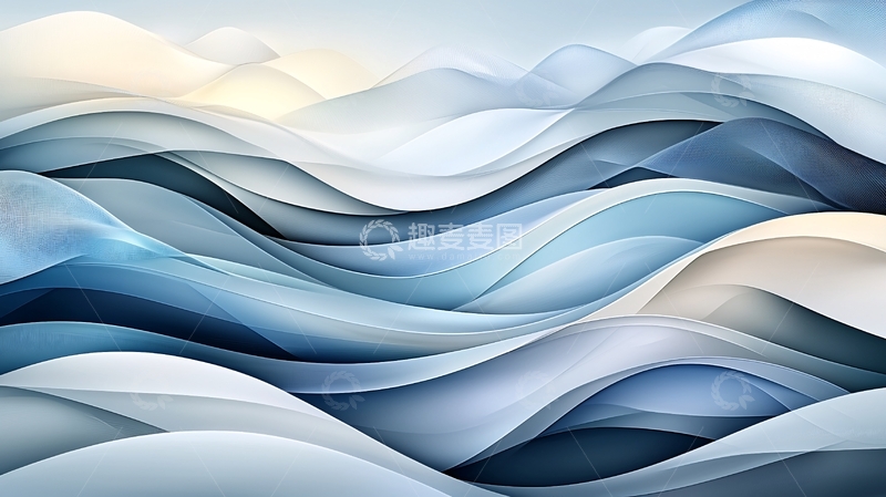 高清大图下载【趣麦麦图】抽象波浪线条背景图