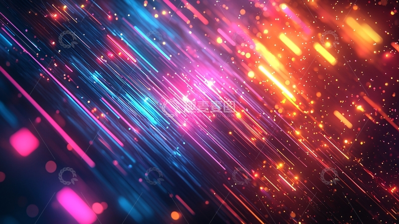 高清大图下载【趣麦麦图】霓虹光束动态背景素材