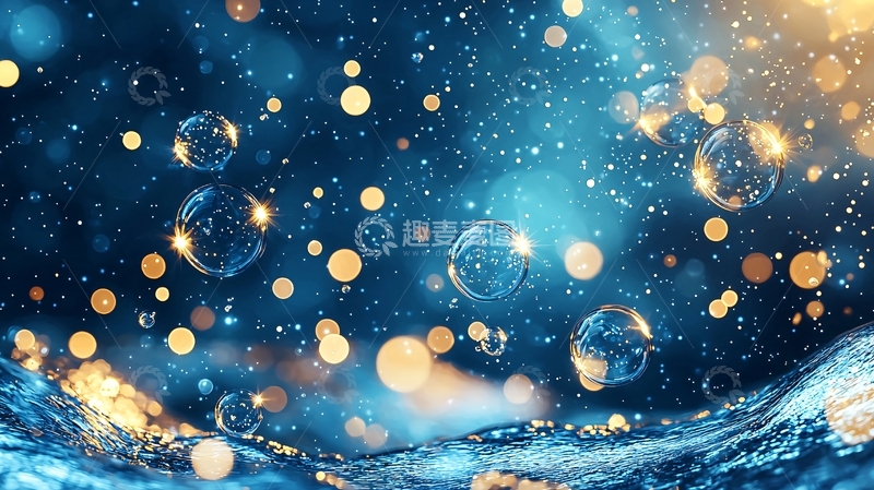 高清大图下载【趣麦麦图】梦幻水泡星空背景