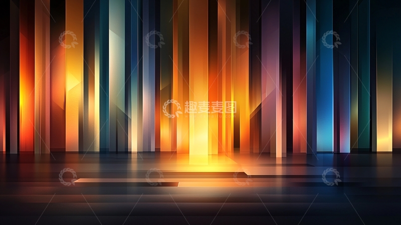 高清大图下载【趣麦麦图】色彩渐变柱状背景