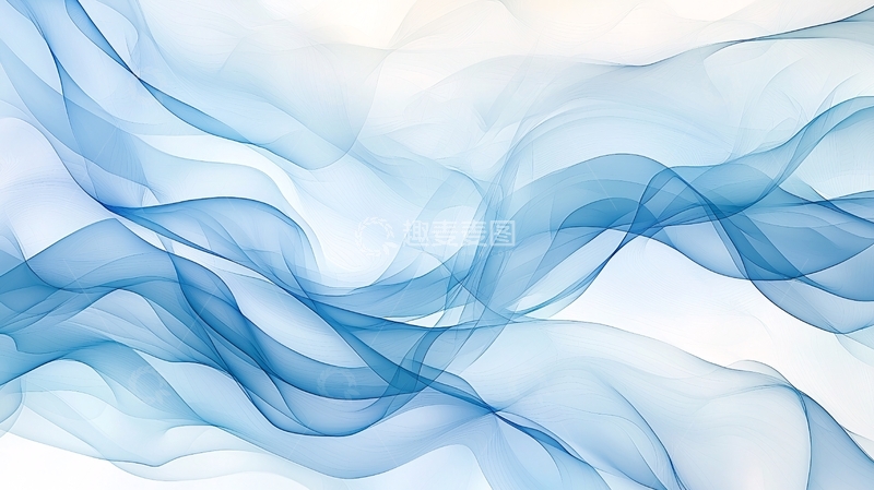 高清大图下载【趣麦麦图】蓝色波浪抽象艺术背景