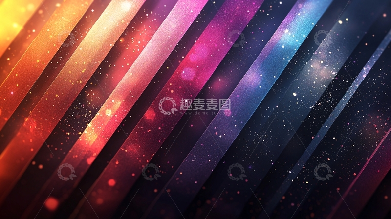 高清大图下载【趣麦麦图】梦幻星空渐变色条纹背景