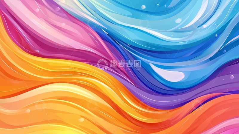 高清大图下载【趣麦麦图】色彩流动抽象背景