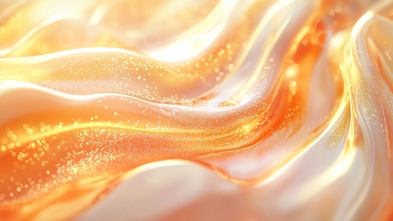 高清大图下载【趣麦麦图】金色波浪抽象背景