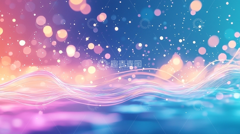 高清大图下载【趣麦麦图】梦幻波光粼粼的海浪背景