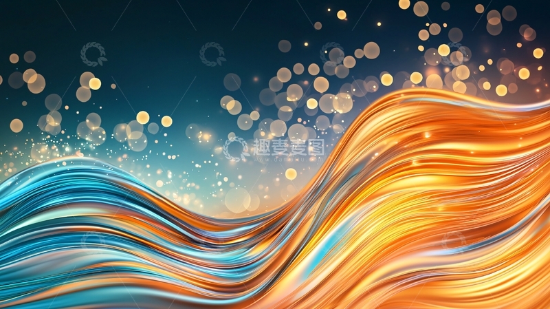 高清大图下载【趣麦麦图】流动光影抽象艺术背景