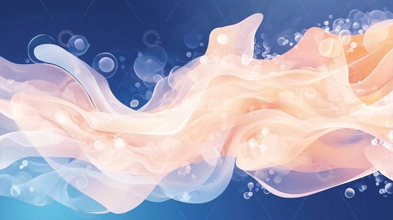 高清大图下载【趣麦麦图】梦幻水波泡泡背景图