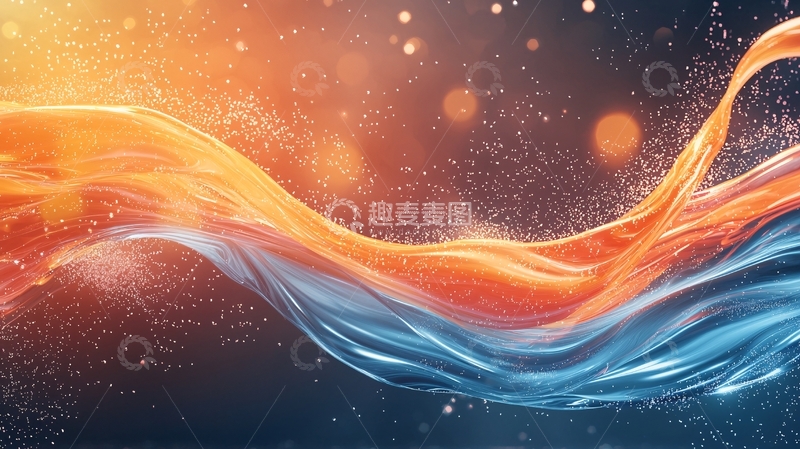 高清大图下载【趣麦麦图】流动的光波与粒子