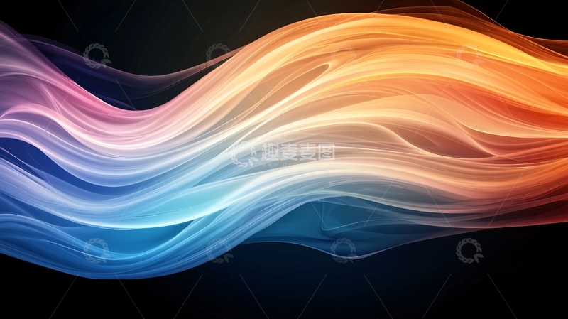 高清大图下载【趣麦麦图】抽象流动线条背景图
