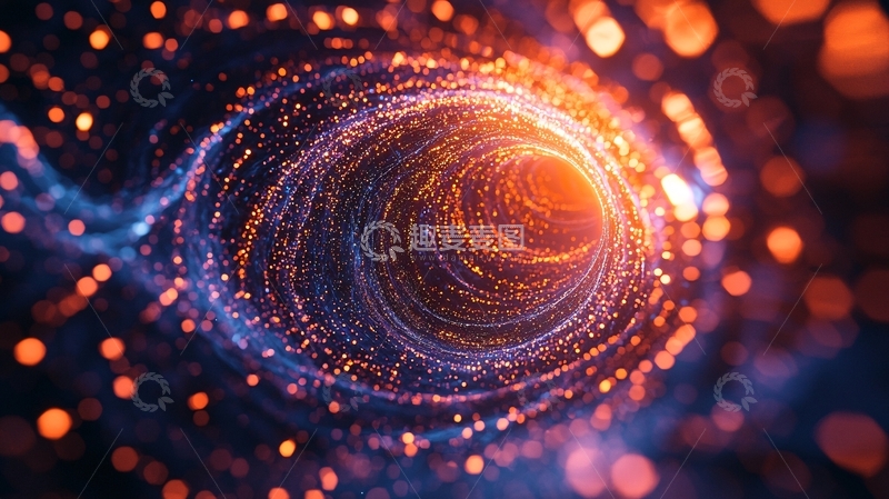 高清大图下载【趣麦麦图】光圈旋转粒子动态背景