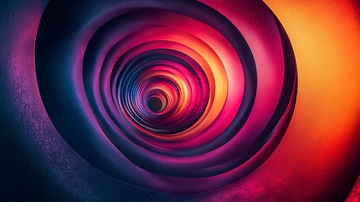 色彩渐变螺旋隧道背景