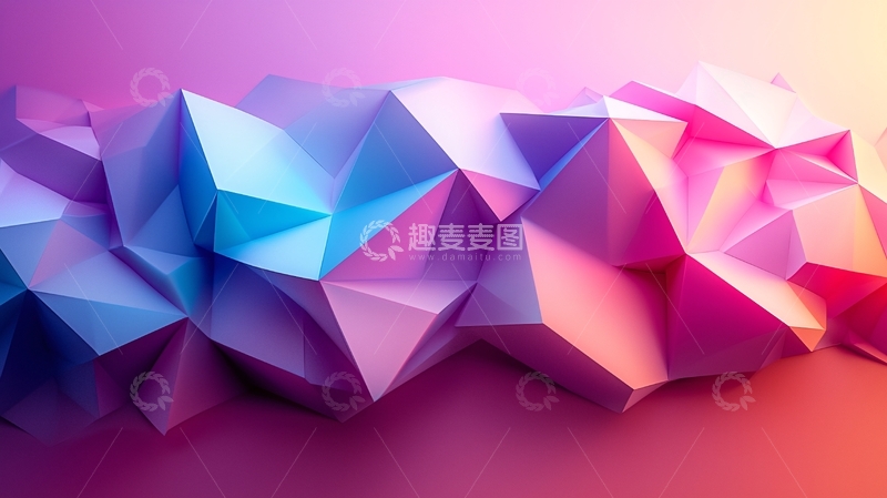 高清大图下载【趣麦麦图】抽象几何多边形背景