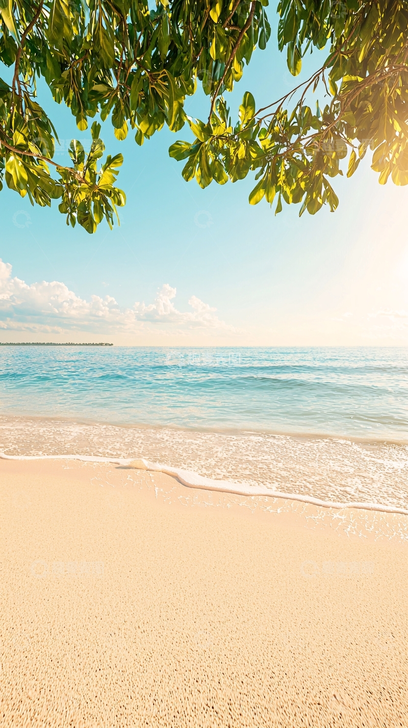 高清大图下载【趣麦麦图】阳光海滩海浪沙滩风景