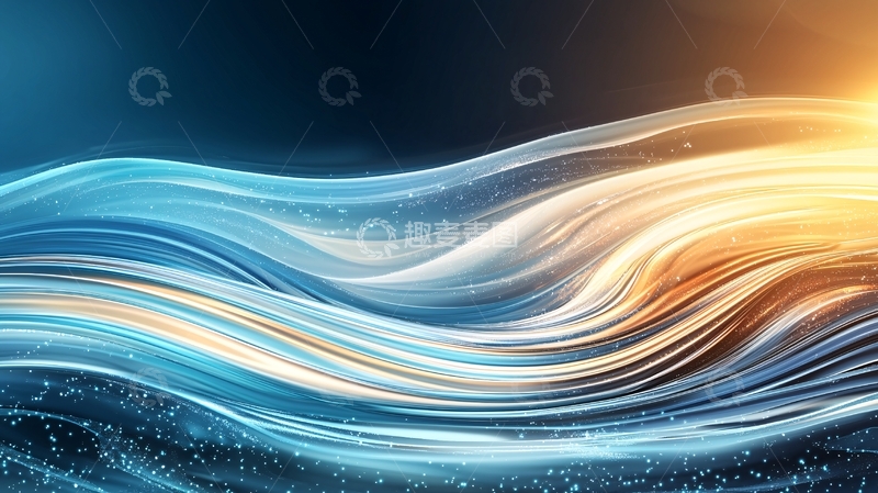 高清大图下载【趣麦麦图】流动的光波抽象背景
