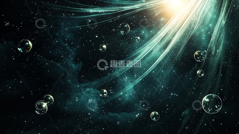 高清大图下载【趣麦麦图】宇宙泡泡星空背景
