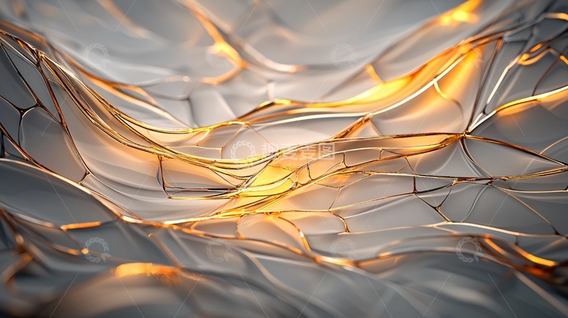 高清大图下载【趣麦麦图】金色线条交织的抽象背景
