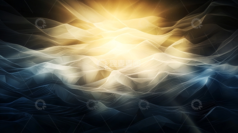 高清大图下载【趣麦麦图】抽象几何线条光影背景