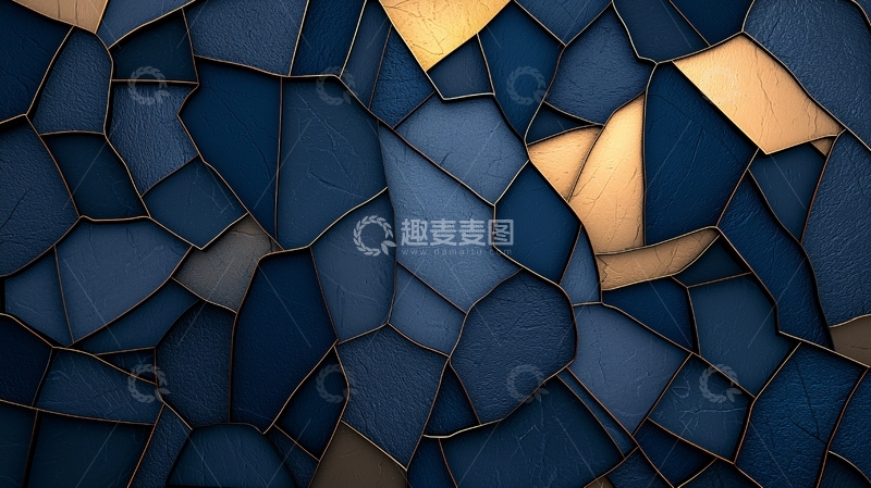高清大图下载【趣麦麦图】深蓝色裂纹背景纹理