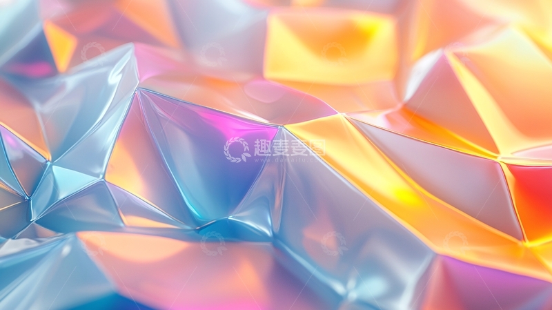 高清大图下载【趣麦麦图】色彩斑斓的几何抽象背景