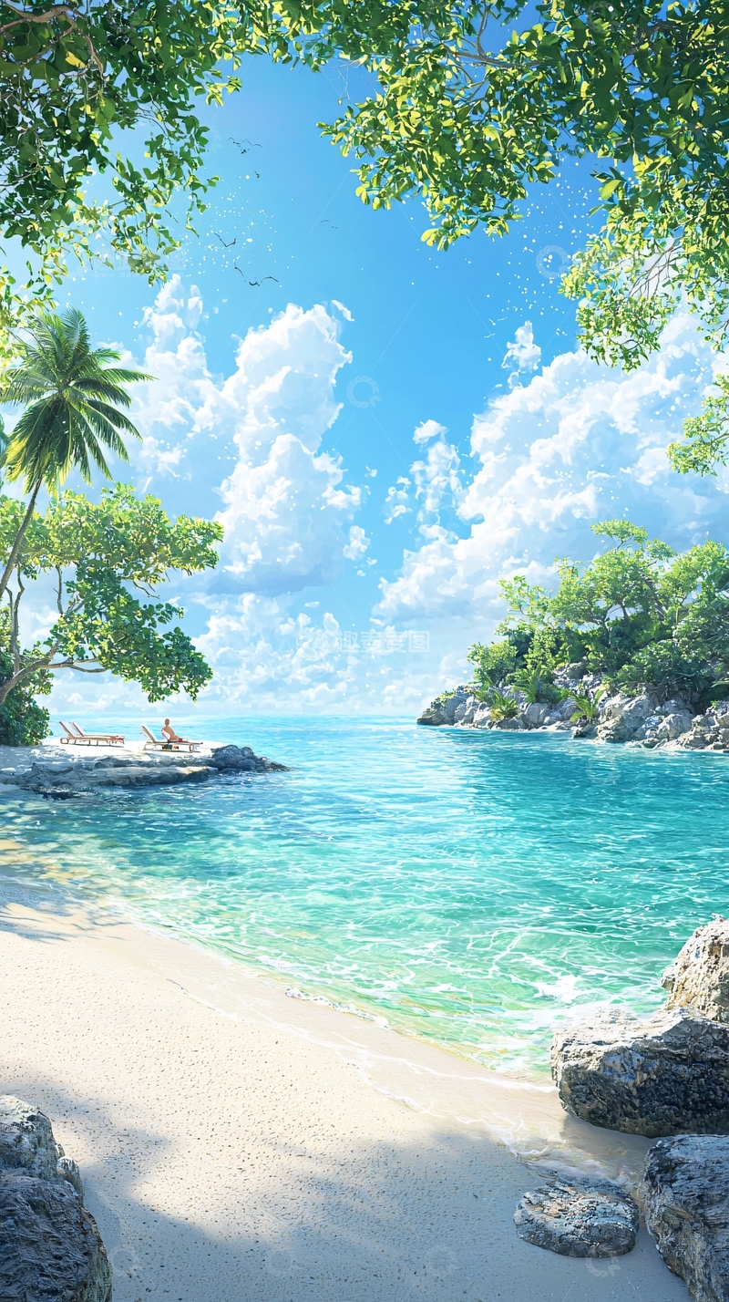高清大图下载【趣麦麦图】热带海滩度假风光