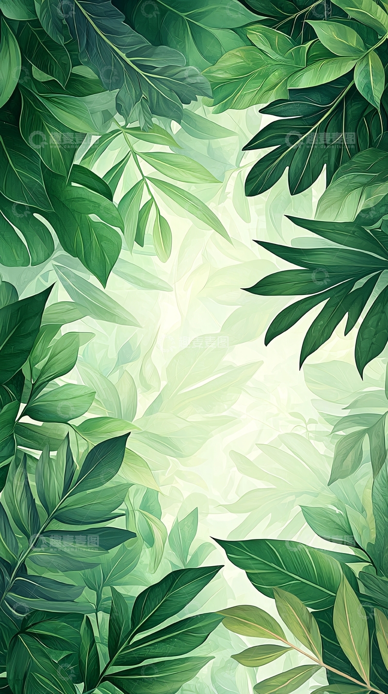 高清大图下载【趣麦麦图】热带植物叶子背景图