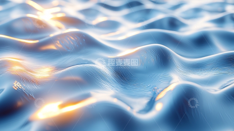 高清大图下载【趣麦麦图】蓝色波浪纹理背景