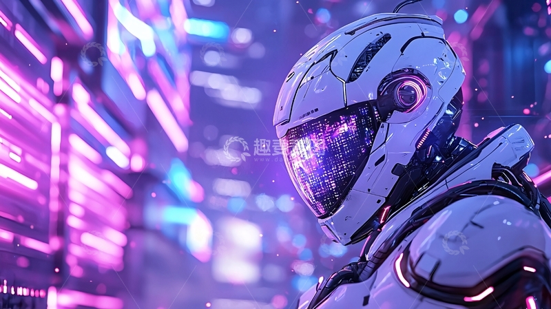 高清大图下载【趣麦麦图】未来城市中的机器人