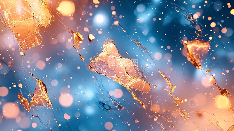高清大图下载【趣麦麦图】破碎玻璃与光效背景