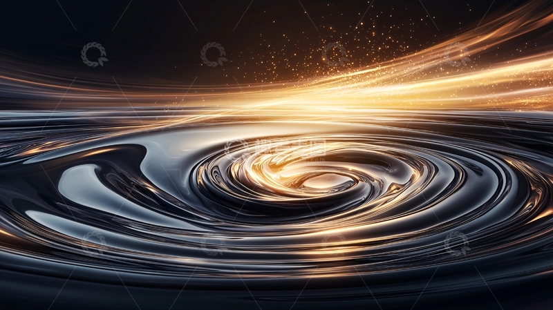 高清大图下载【趣麦麦图】金色漩涡动态背景素材