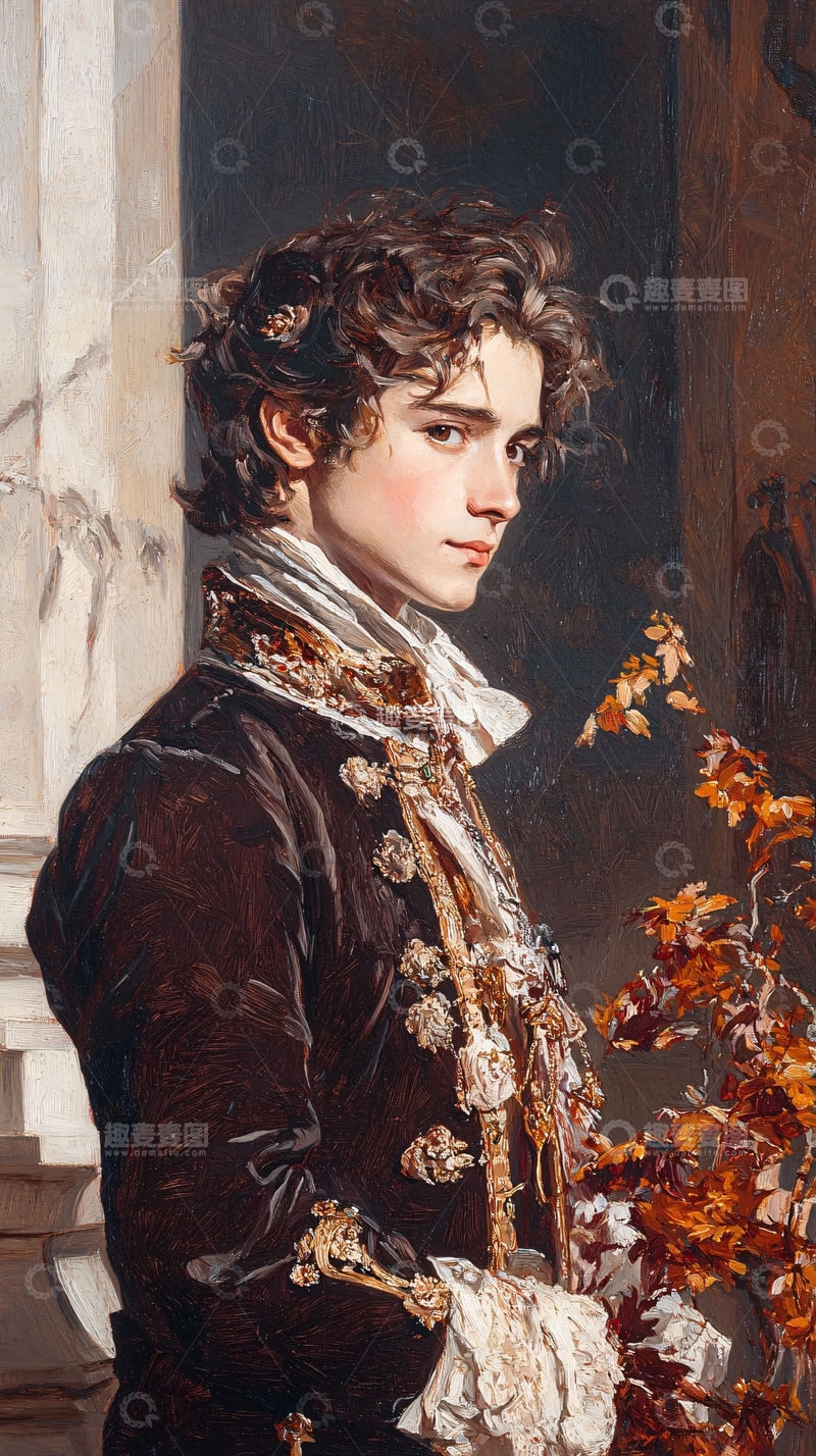 高清大图下载【趣麦麦图】18世纪贵族青年肖像画