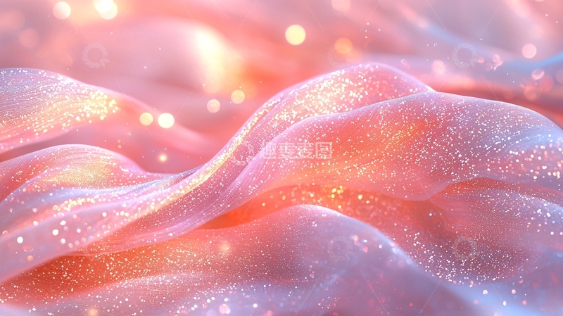 高清大图下载【趣麦麦图】梦幻波浪光影背景