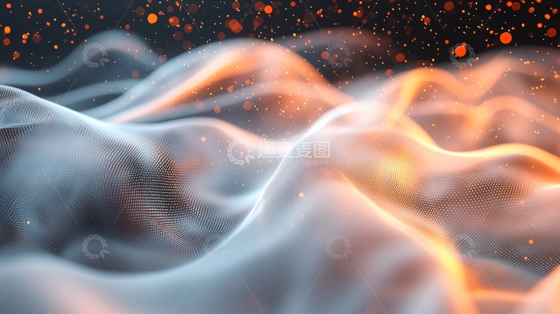 高清大图下载【趣麦麦图】-流动光影粒子背景