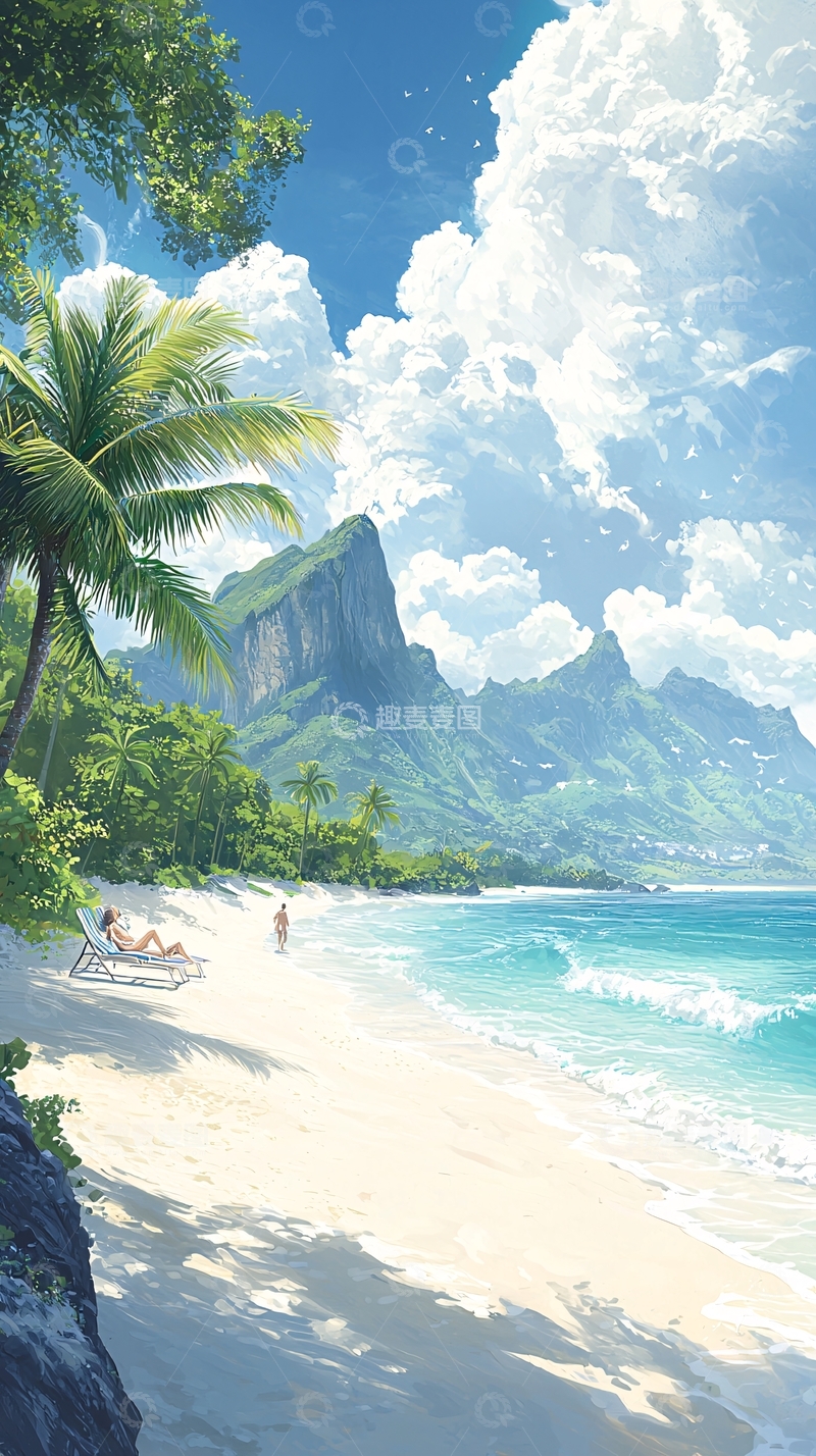 高清大图下载【趣麦麦图】热带海滩度假风光
