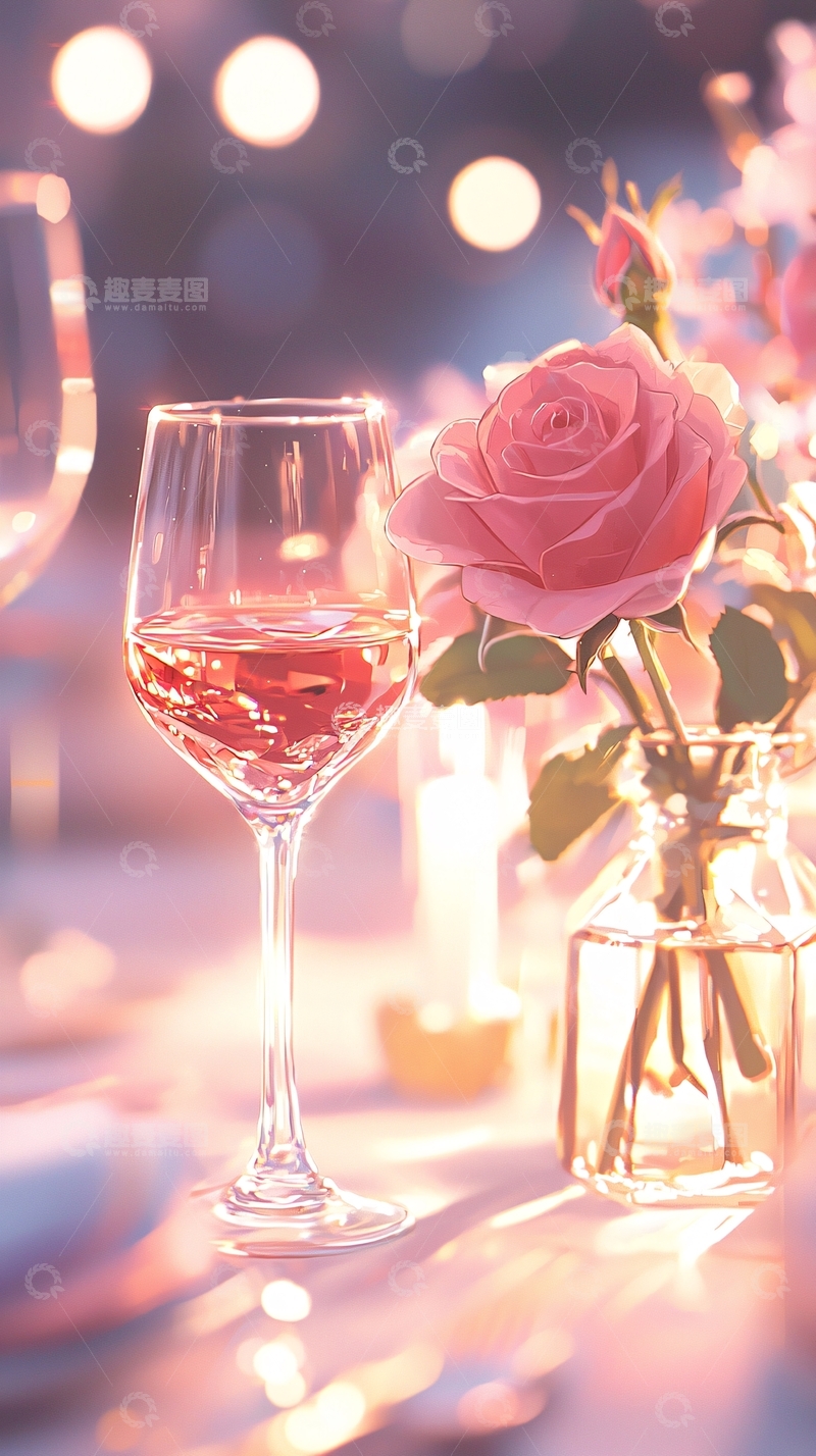高清大图下载【趣麦麦图】浪漫晚餐场景