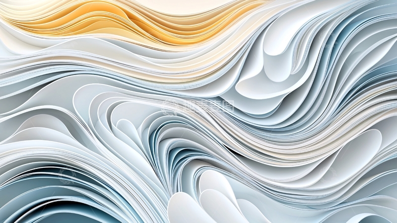 高清大图下载【趣麦麦图】抽象波浪线条艺术背景