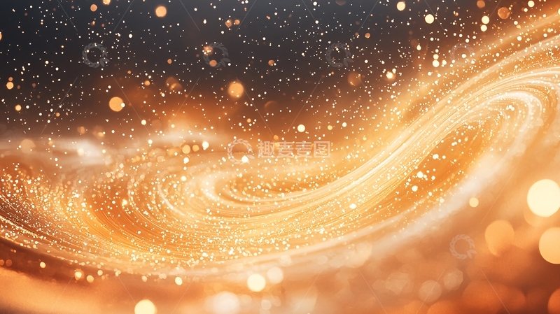 高清大图下载【趣麦麦图】金色光晕流动背景素材